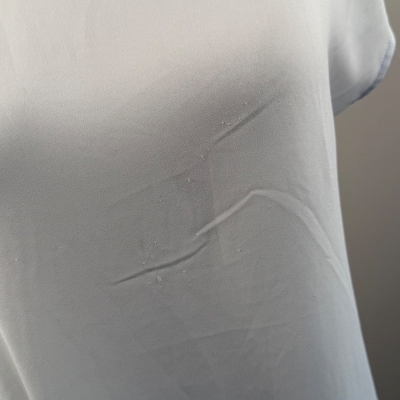 LOFT MP Mixed Media Blouse Top Stud Shoulder Cap Sleeve Workwear Lightweight GUC - Picture 6 of 9